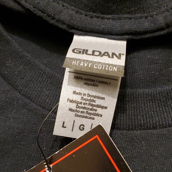 Black Graphic Tee with Eagle Design - Picture 3 of 4